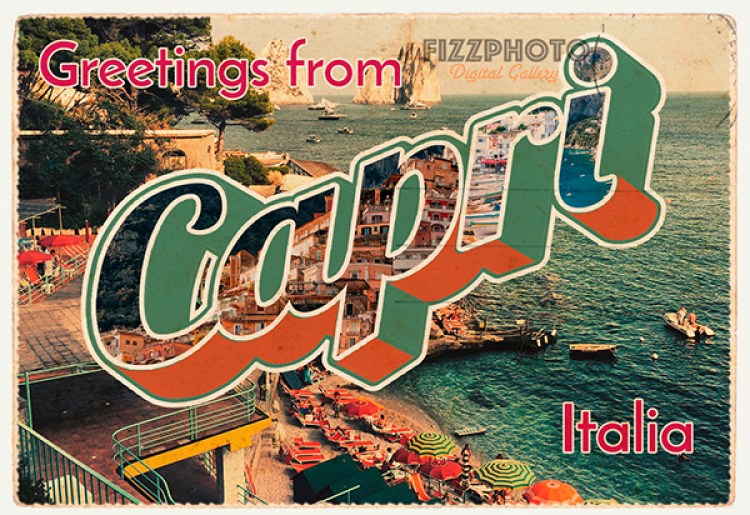 Capri vintage postcards